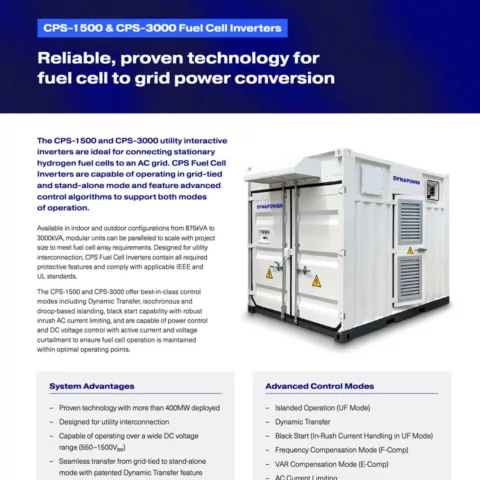 CPS-1500 and CPS-3000 Fuel Cell Inverter Data Sheet