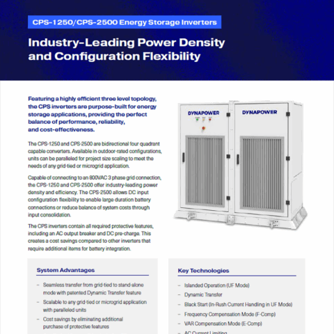 CPS-1250 and 2500 Datasheet thumbnail