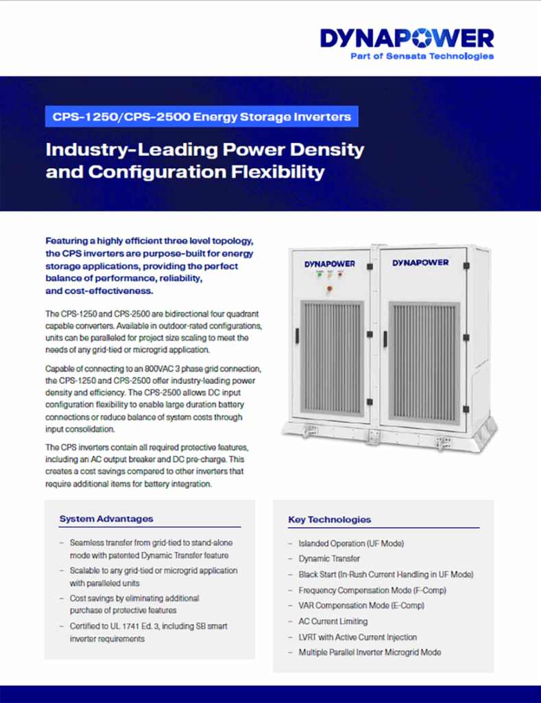 CPS-1250 and 2500 Datasheet thumbnail