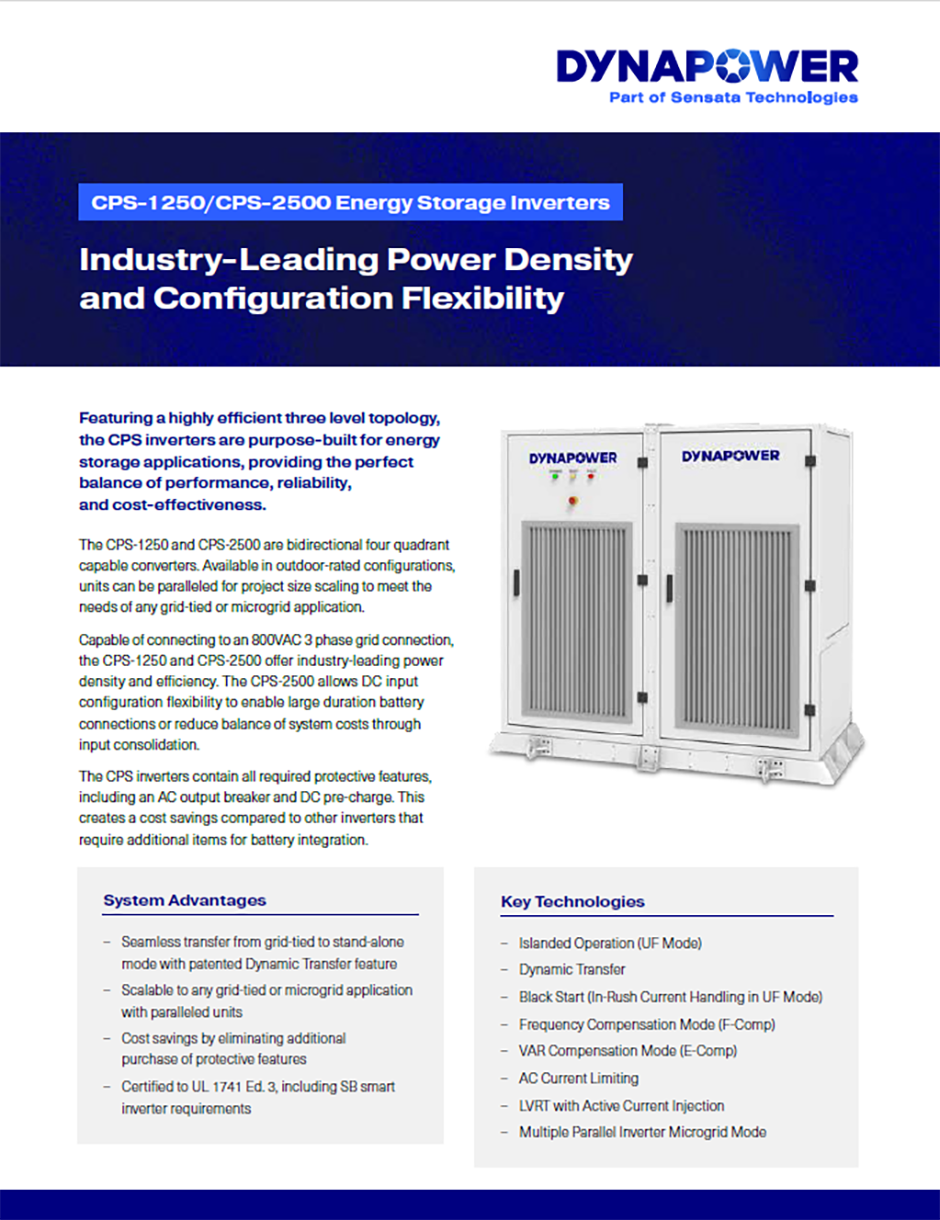 CPS-1250 and 2500 Datasheet thumbnail