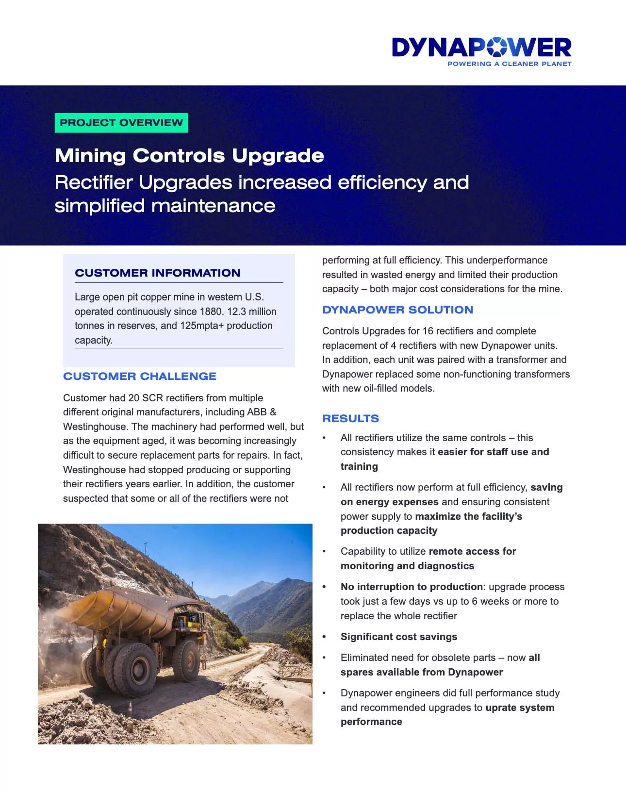 Mining Controls Upgrade - Project Overview