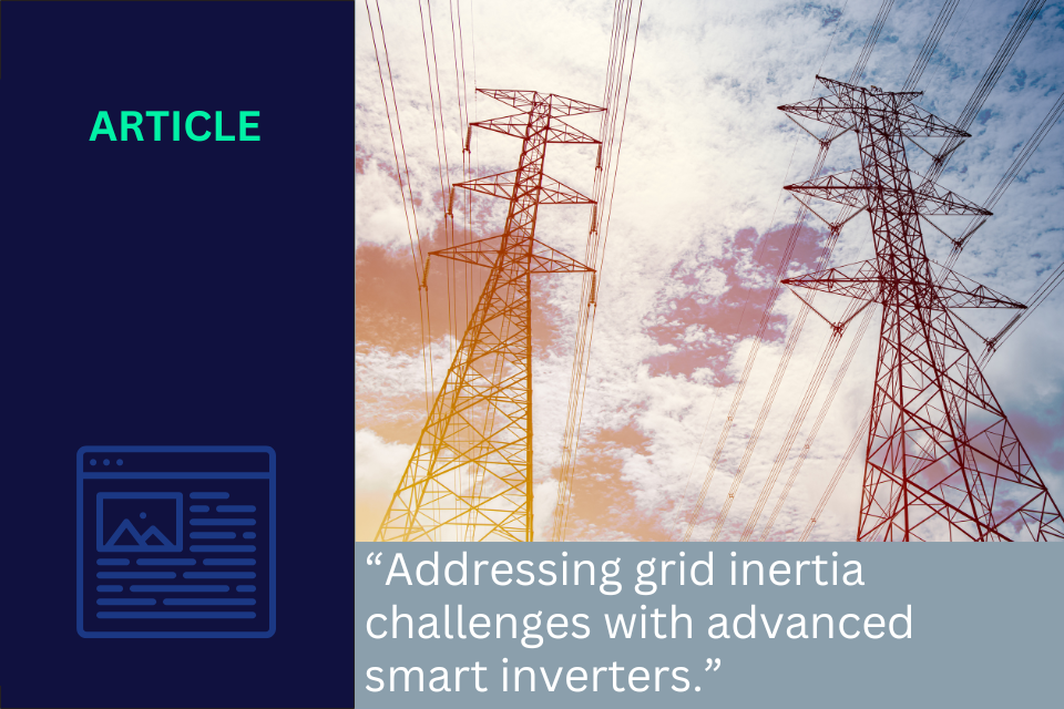 Article: Addressing grid inertia challenges with advanced smart inverters