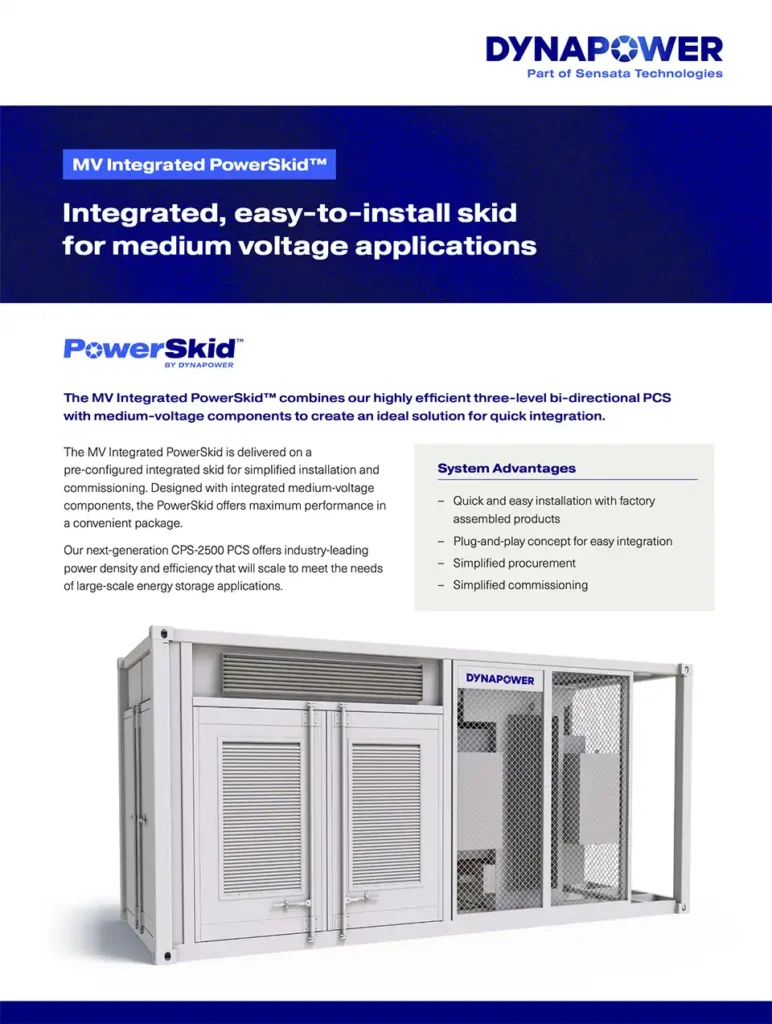 MV Integrated PowerSkid Datasheet cover
