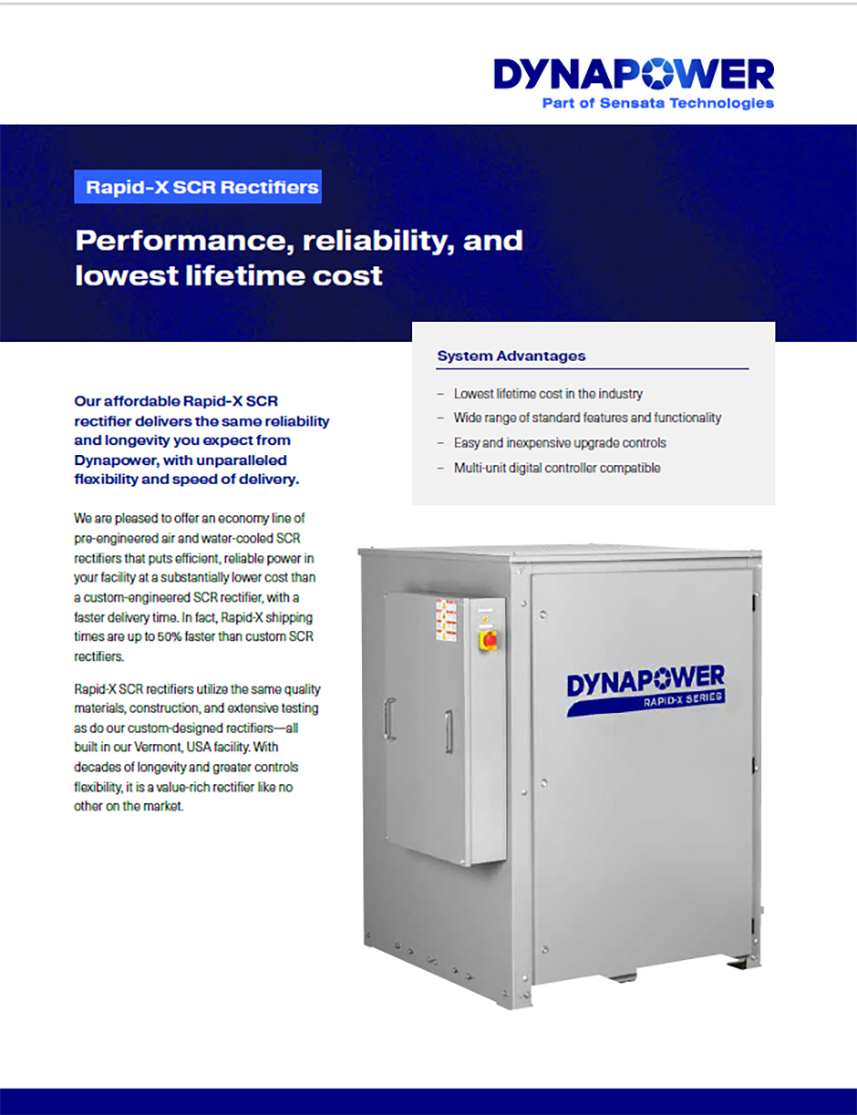 Data Sheet: Rapid-X SCR Rectifiers - Dynapower