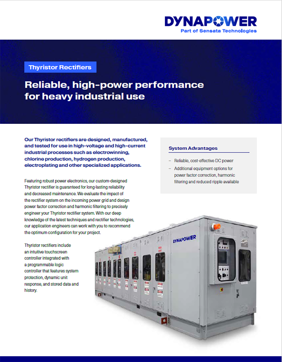 Data Sheet: Thyristor Rectifiers - Dynapower