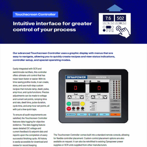 Touchscreen Controller Datasheet Thumbnail