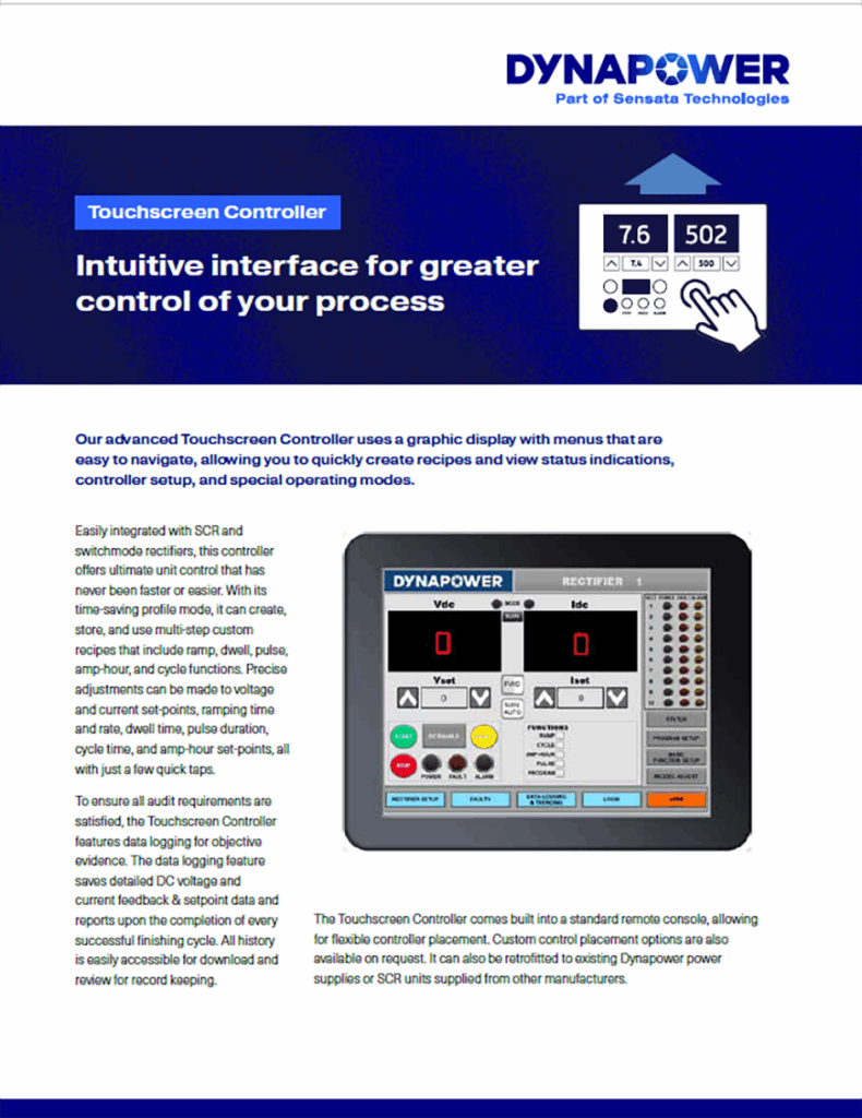 Touchscreen Controller Datasheet Thumbnail